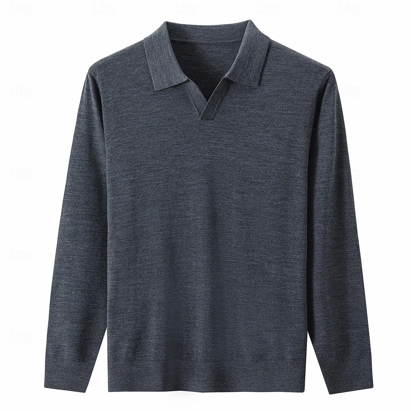 100% Wool V Neck Pullover Spring Sweater