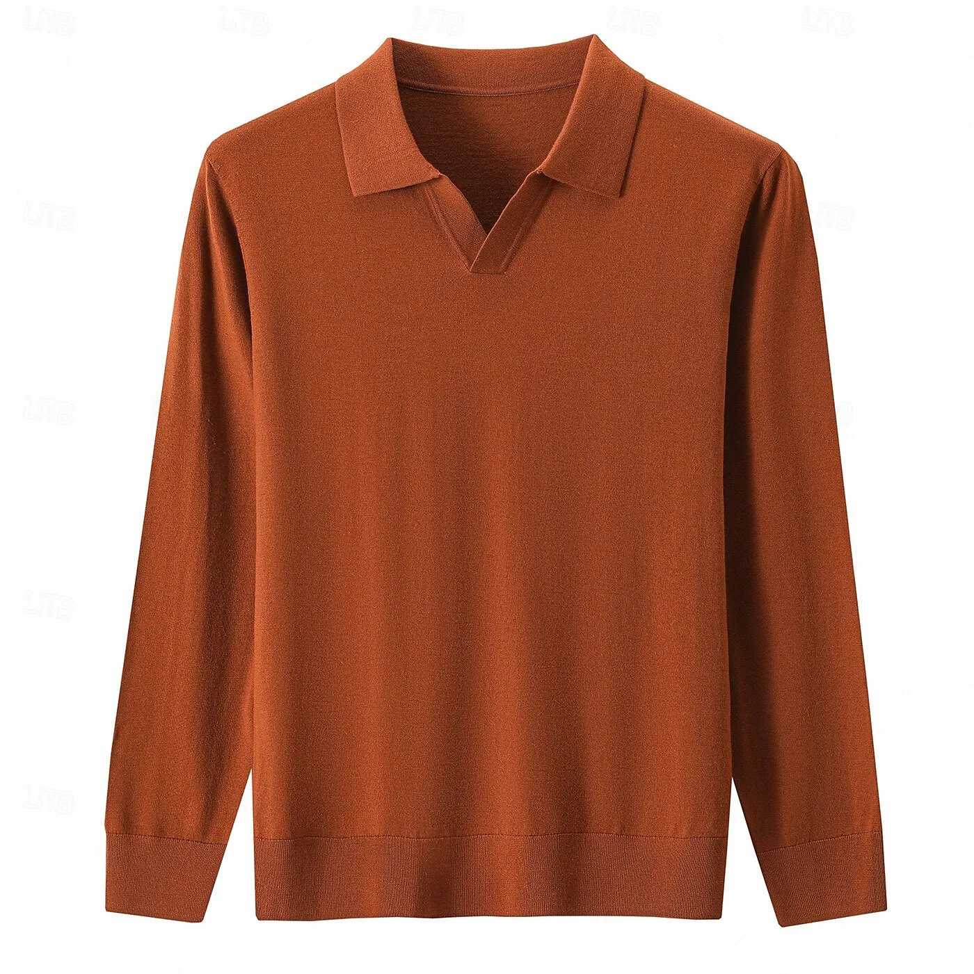 100% Wool V Neck Pullover Spring Sweater