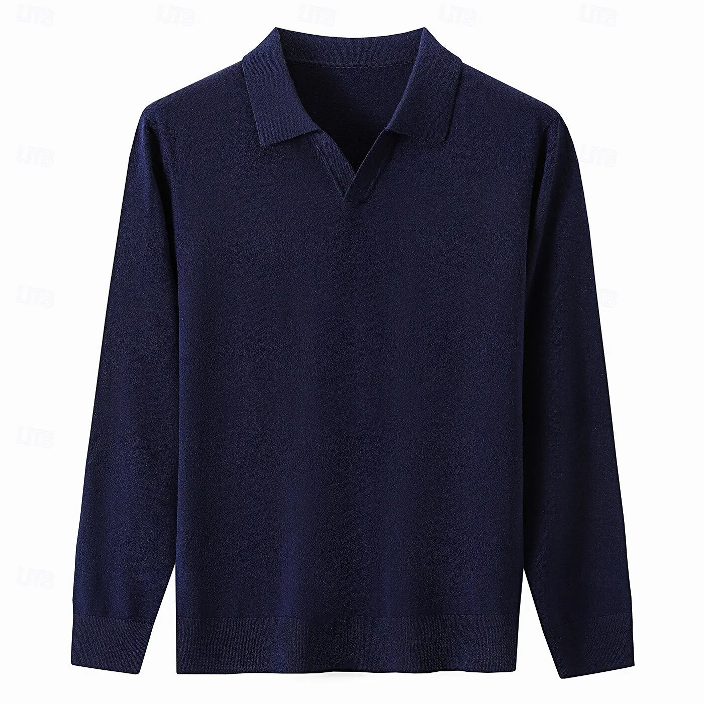 100% Wool V Neck Pullover Spring Sweater