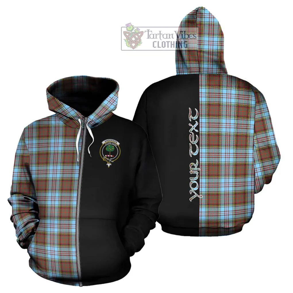 Anderson Ancient Tartan Hoodie with Family Crest and Half Of Me Style