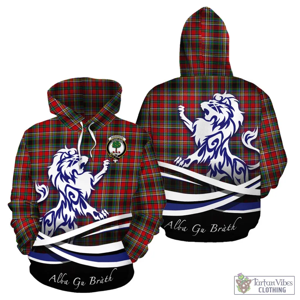 Anderson of Arbrake Tartan Hoodie with Alba Gu Brath Regal Lion Emblem