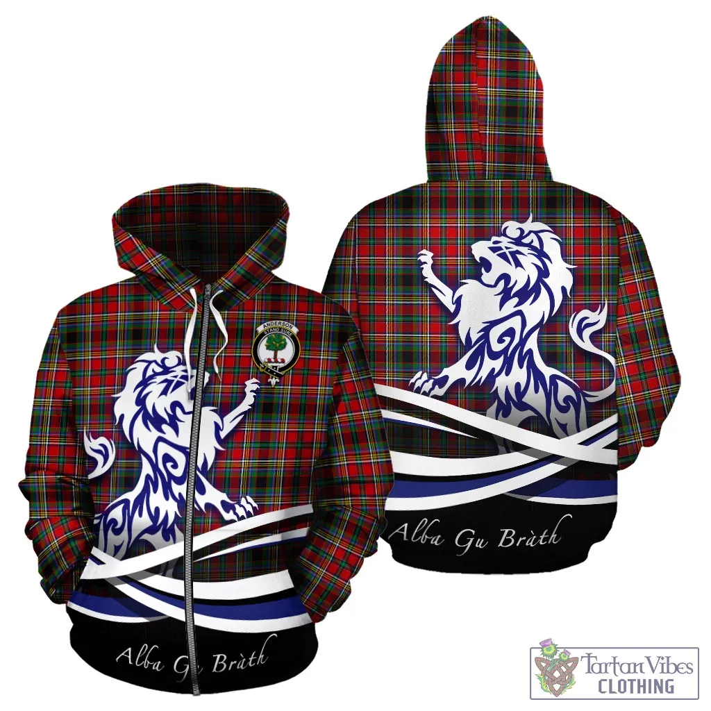 Anderson of Arbrake Tartan Hoodie with Alba Gu Brath Regal Lion Emblem