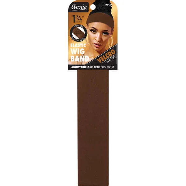 Annie Velcro Wig Band 4.5cm Brown