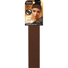 Annie Velcro Wig Band 4.5cm Brown