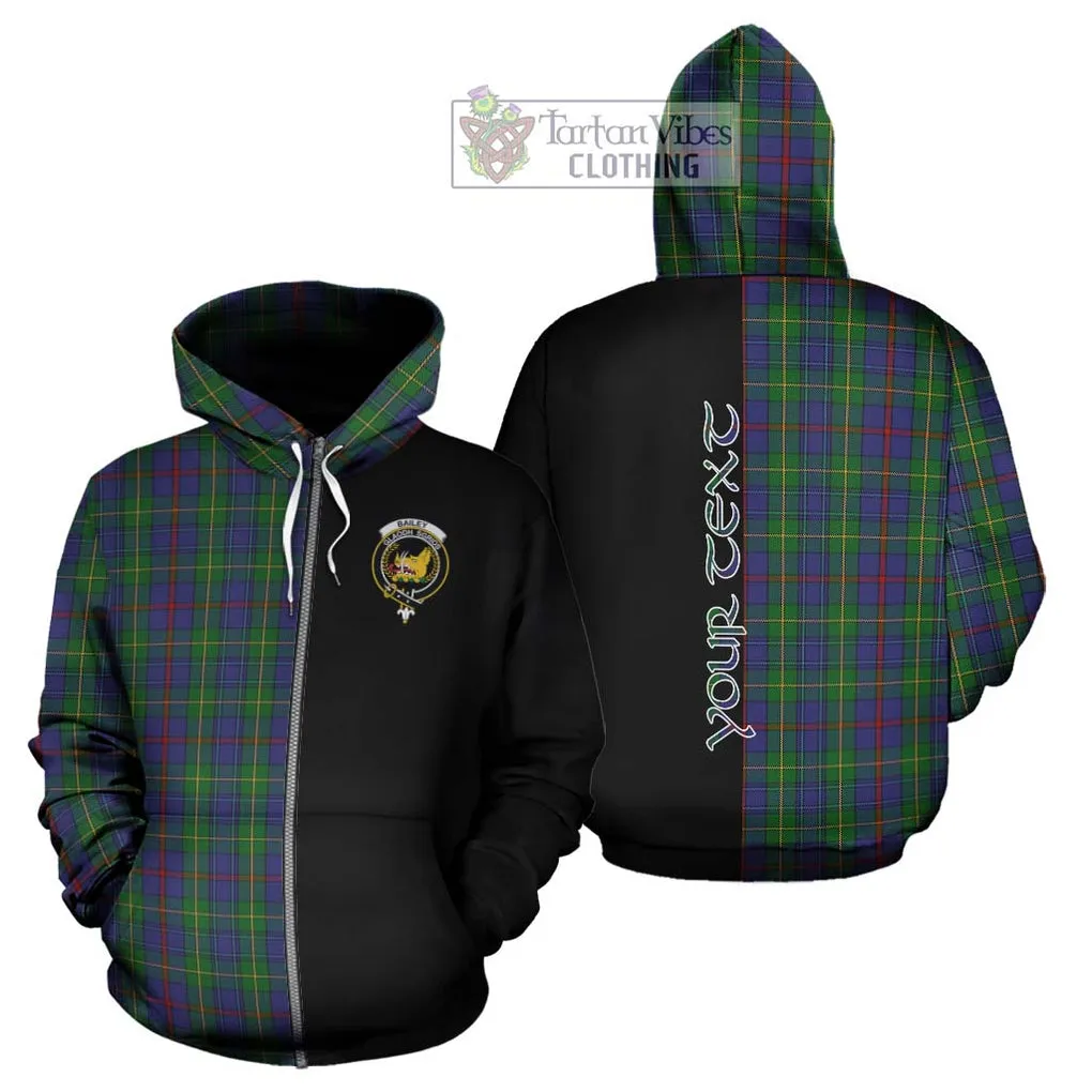 Bailey Tartan Hoodie with Family Crest and Half Of Me Style