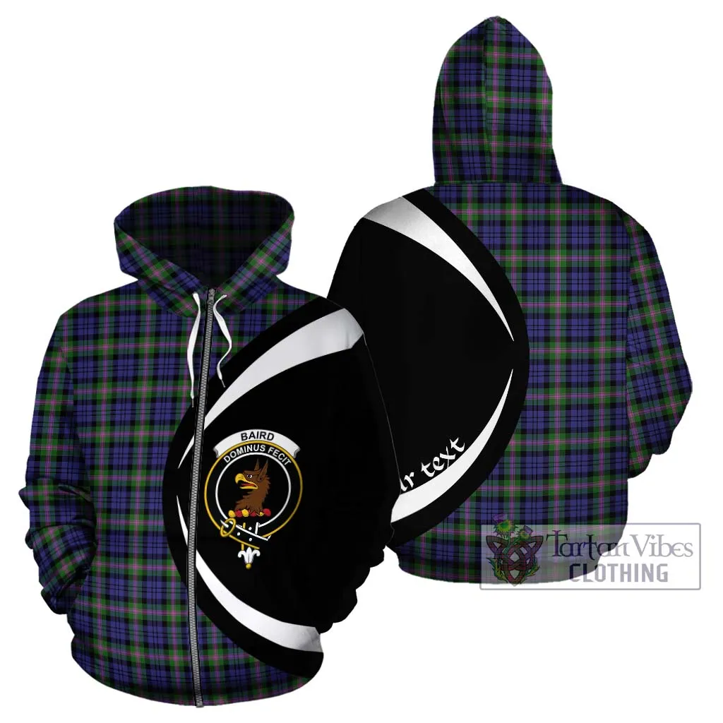 Baird Modern Tartan Hoodie with Family Crest Circle Style