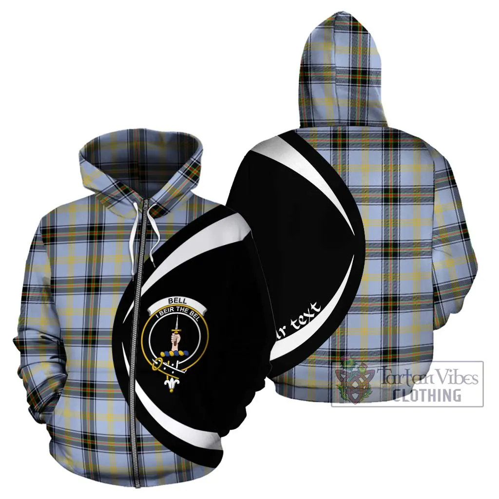 Bell of the Borders Tartan Hoodie with Family Crest Circle Style