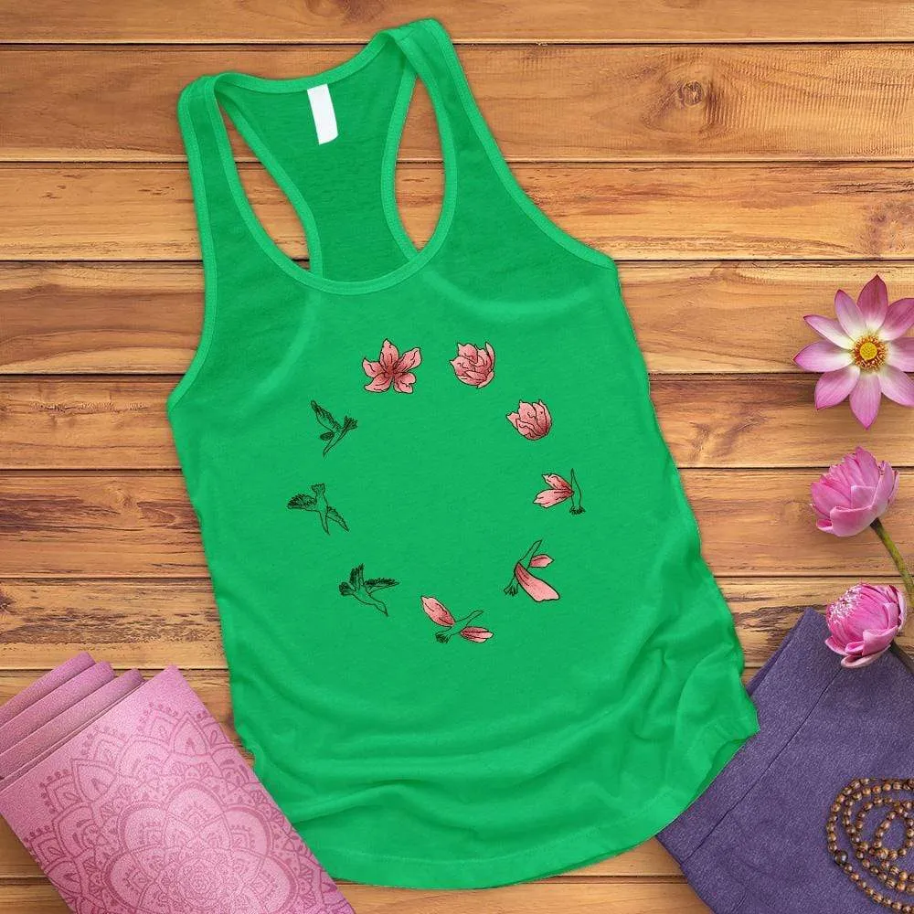 Bird Flower Cycle Tank Top