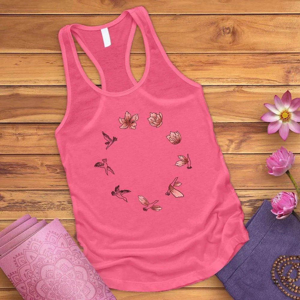 Bird Flower Cycle Tank Top