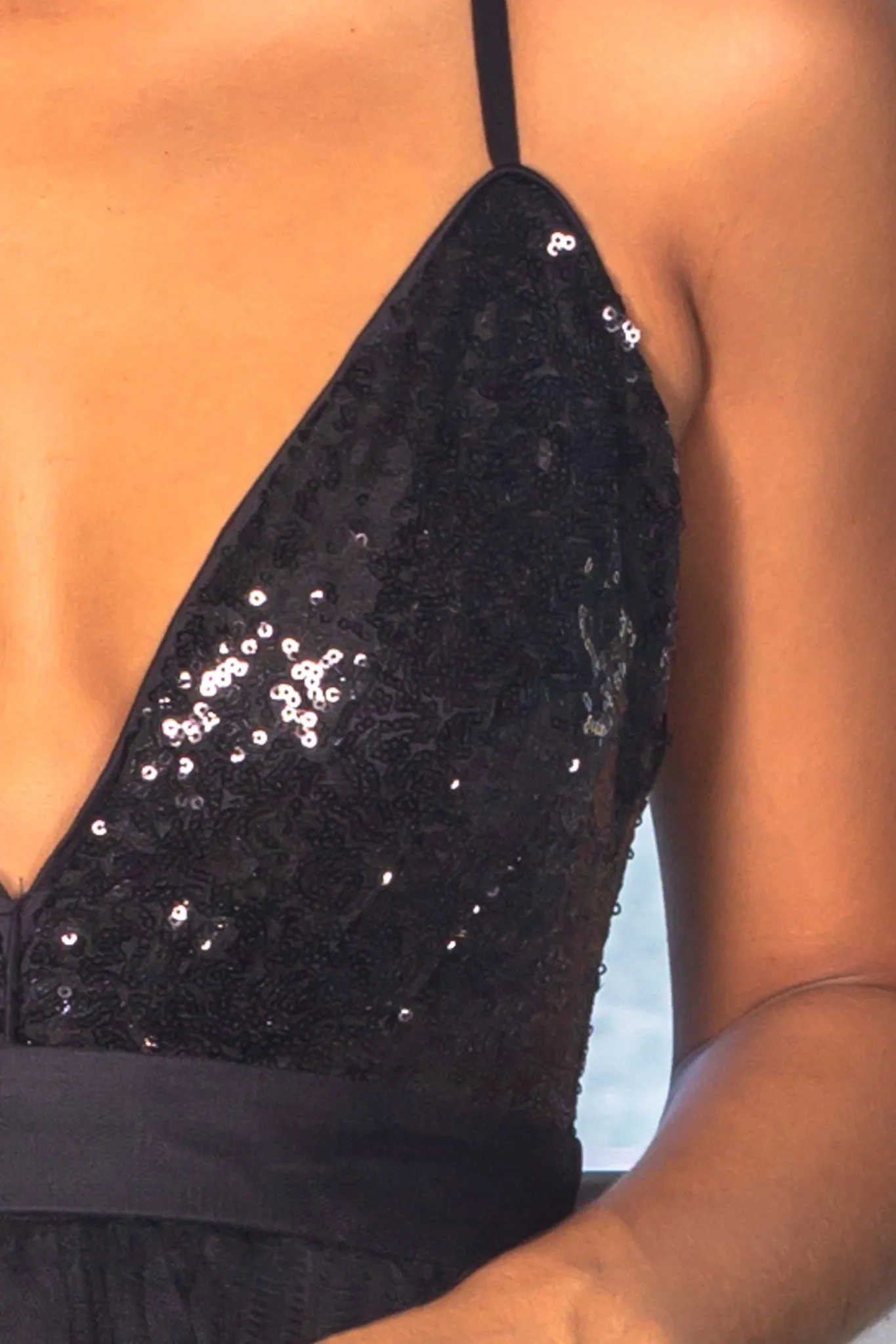Black Tulle Maxi Dress