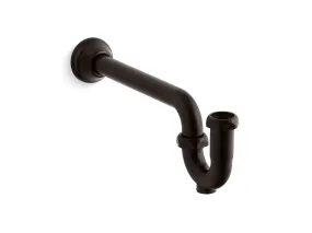 Brass 15" P-Trap in Oil-Rubbed Bronze