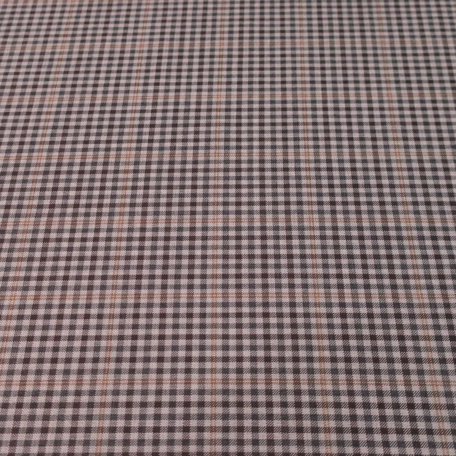Brown and Off White Superfine Wool Loro Piana Fabric