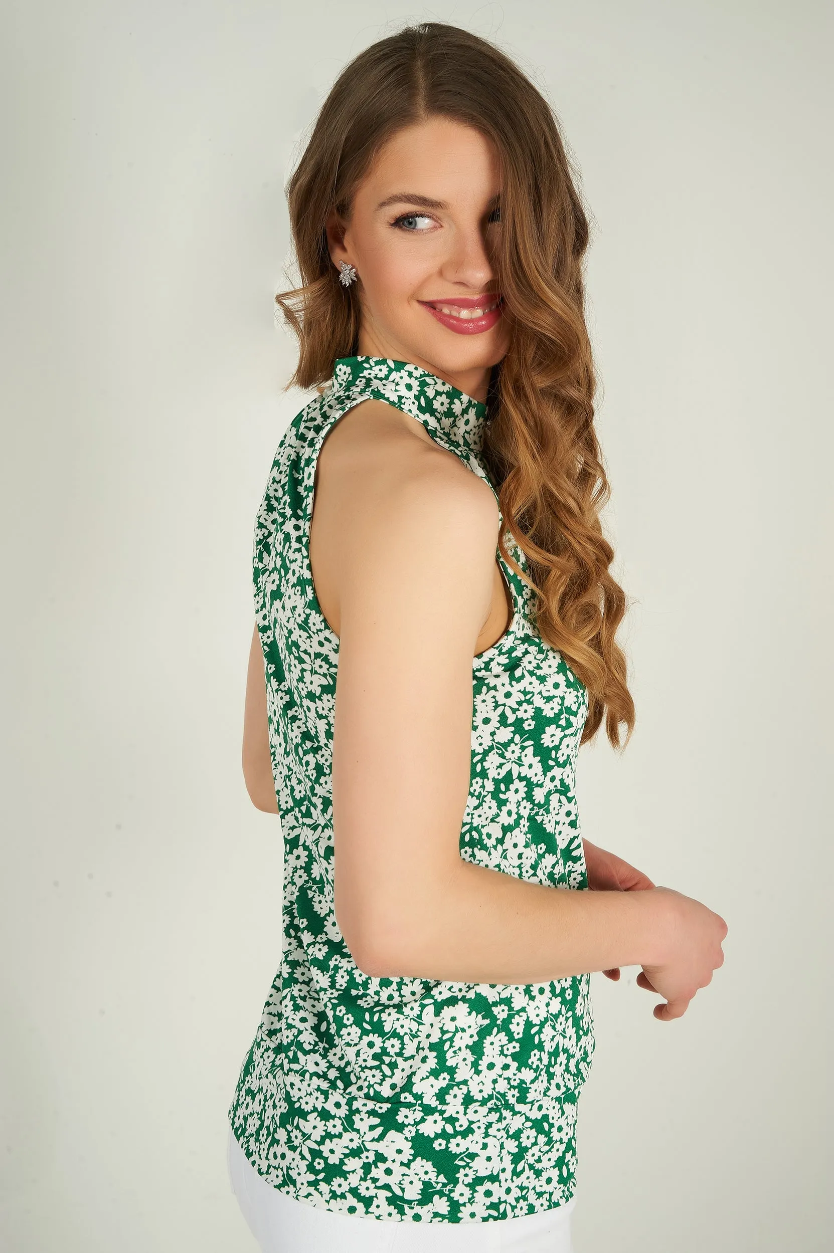 Camisole imprimée à col licou - ESTHER-P - (R-A7)