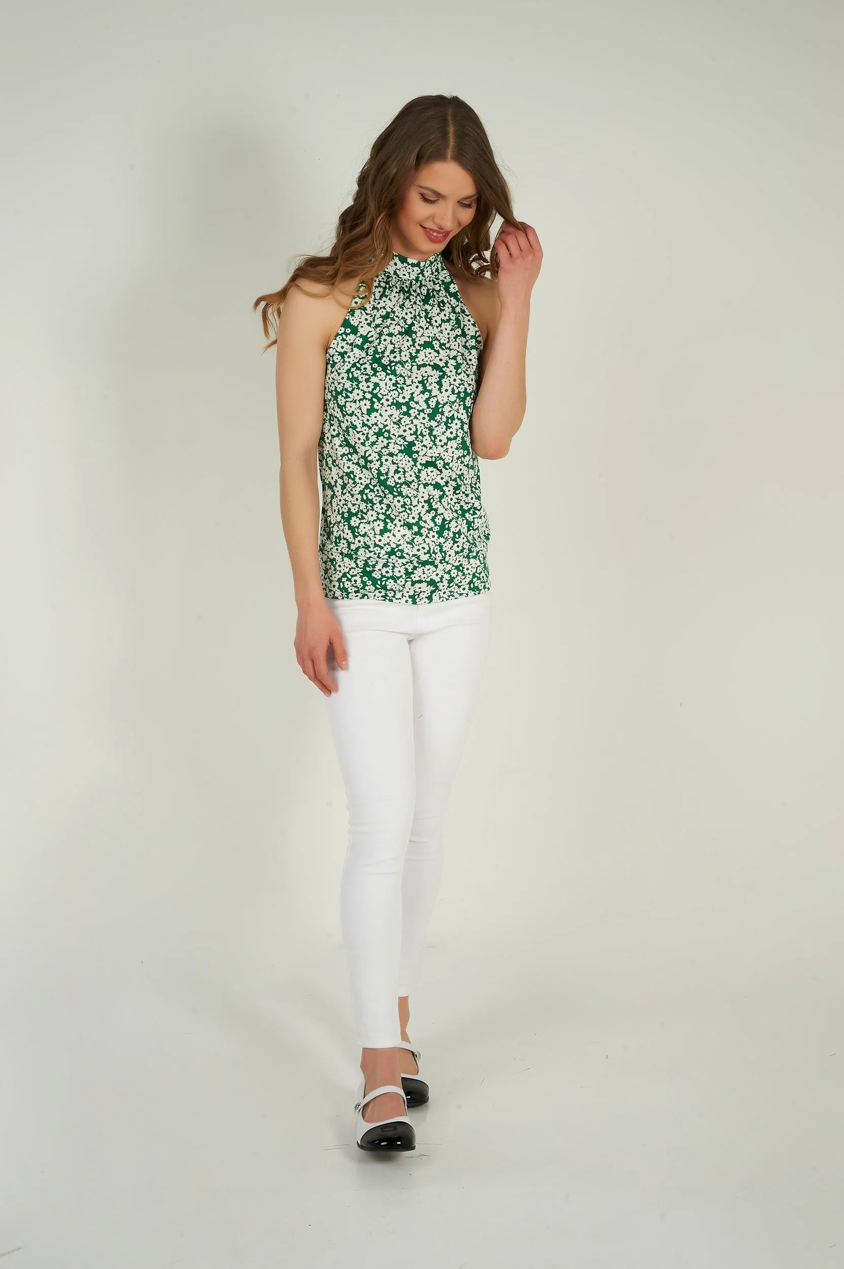 Camisole imprimée à col licou - ESTHER-P - (R-A7)