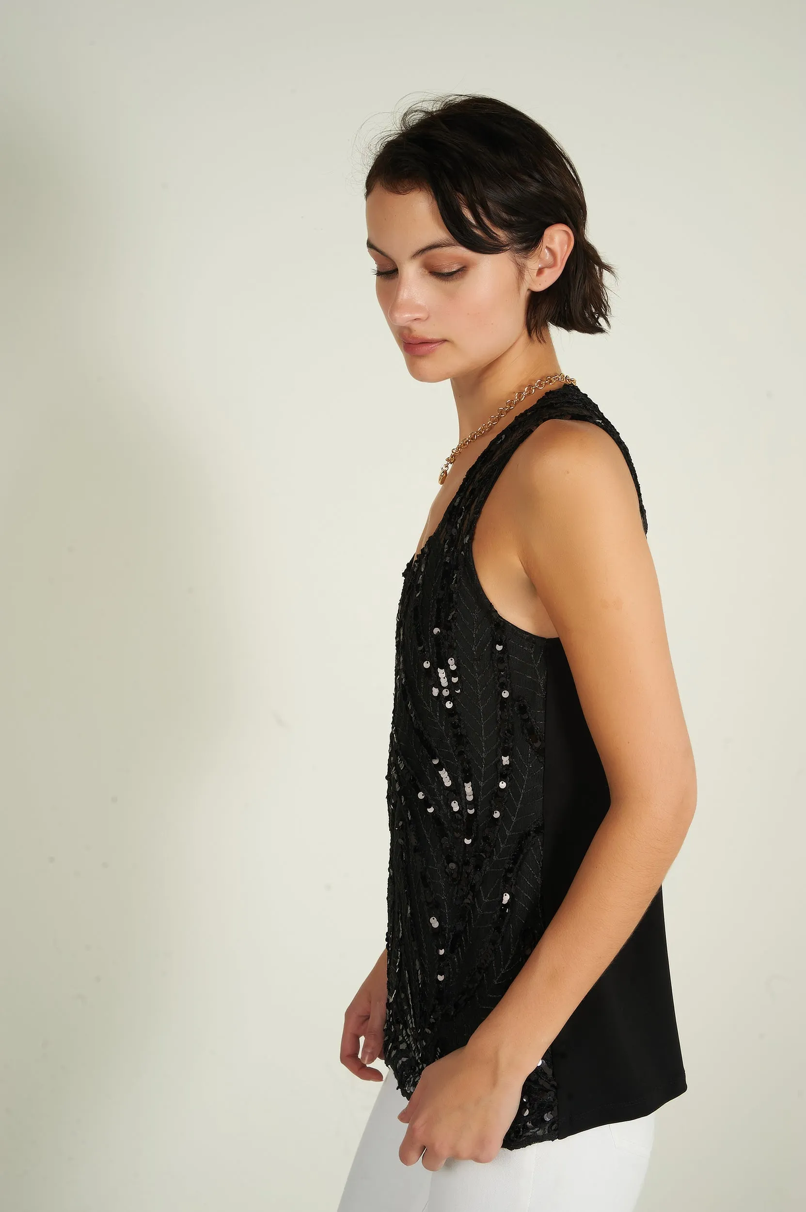 Camisole à paillettes - AMISU-H24 - (R-A14)