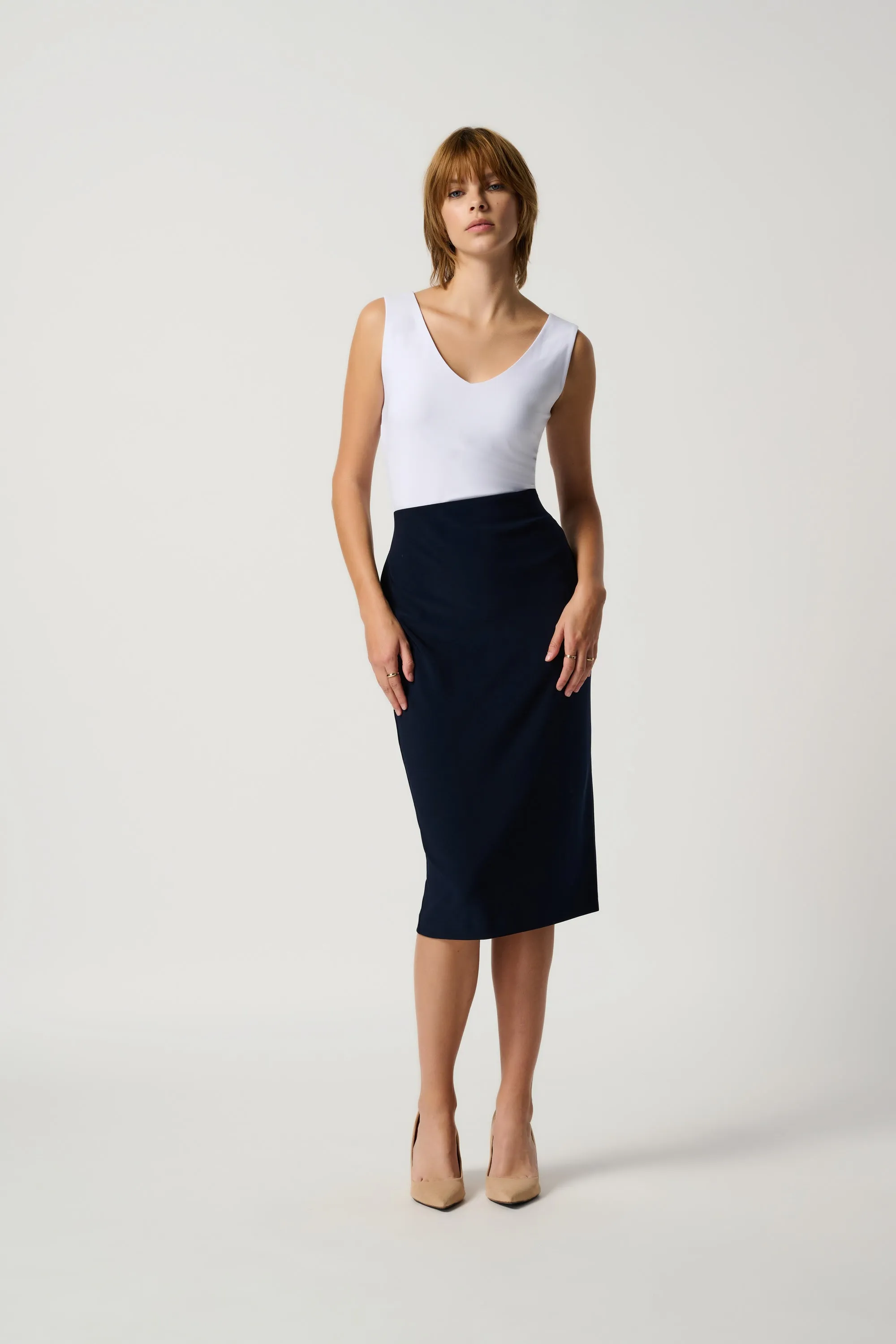 Classic Long Pencil Skirt