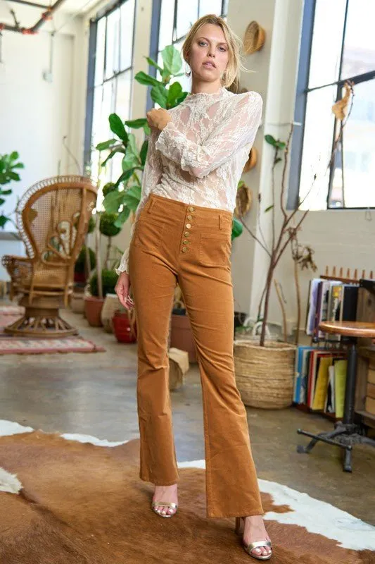 Corduroy Flare Pants Jjb5029 P