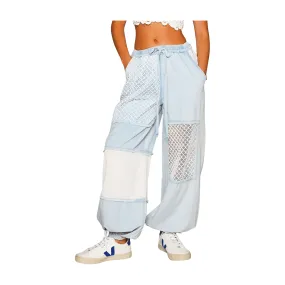 Crochet Denim Joggers