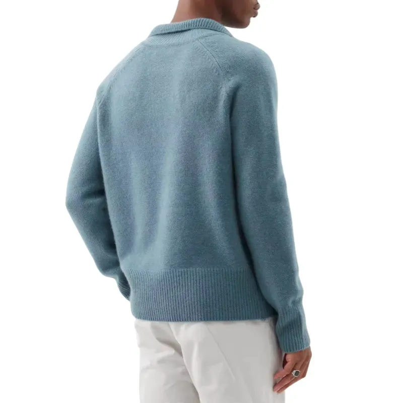 Custom Wholesale 100% Cotton Premium Quality Men Knit Pullover Sweater - Knit Polo, Solid Knitwear, Ribbed Cuff And Hem - OEM/ODM Sweater Manufacturer