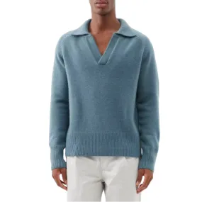 Custom Wholesale 100% Cotton Premium Quality Men Knit Pullover Sweater - Knit Polo, Solid Knitwear, Ribbed Cuff And Hem - OEM/ODM Sweater Manufacturer