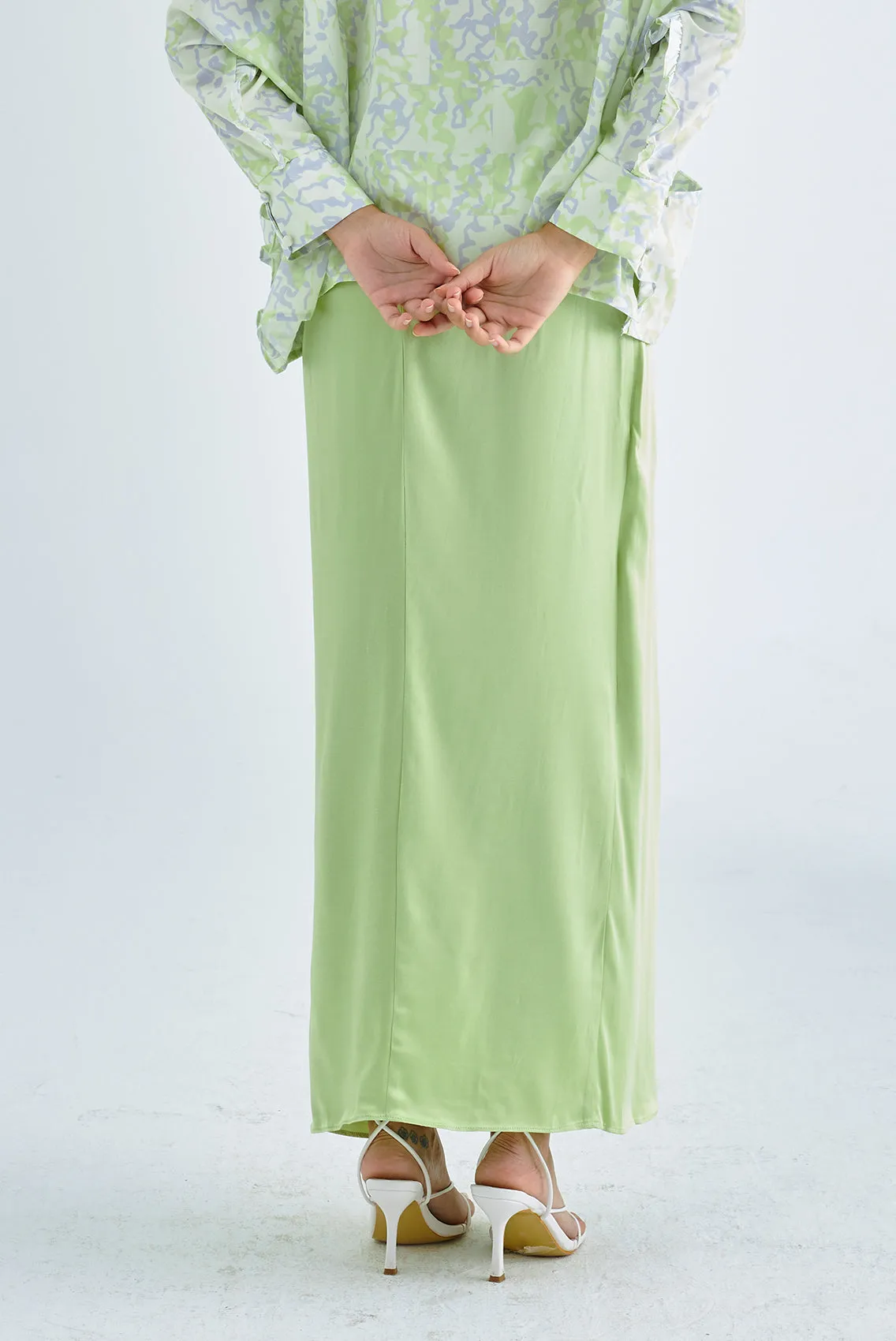 Draped Skirt in Pear