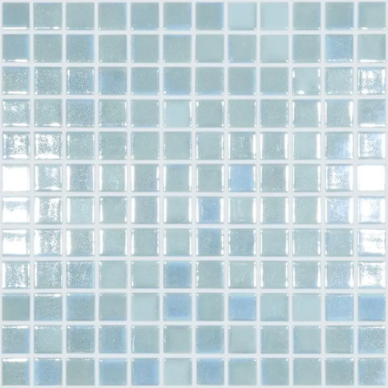 Fireglass 107 - Light Blue, 1" x 1" - Glass Tile