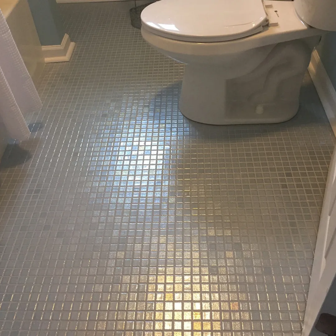 Fireglass 107 - Light Blue, 1" x 1" - Glass Tile