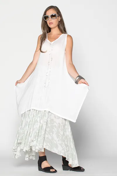Full Circle Skirt in Garden Delphi
