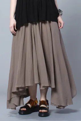 Full Circle Skirt in Mushroom Rafina Crinkle