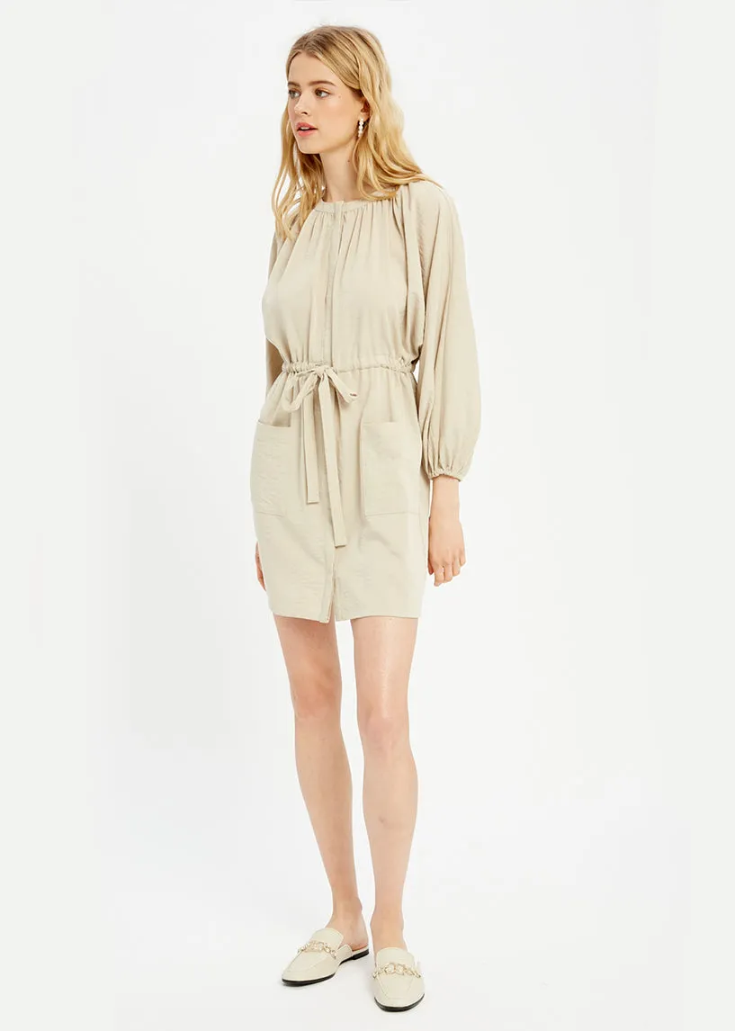 Gwendal Taupe Tunic Mini Dress