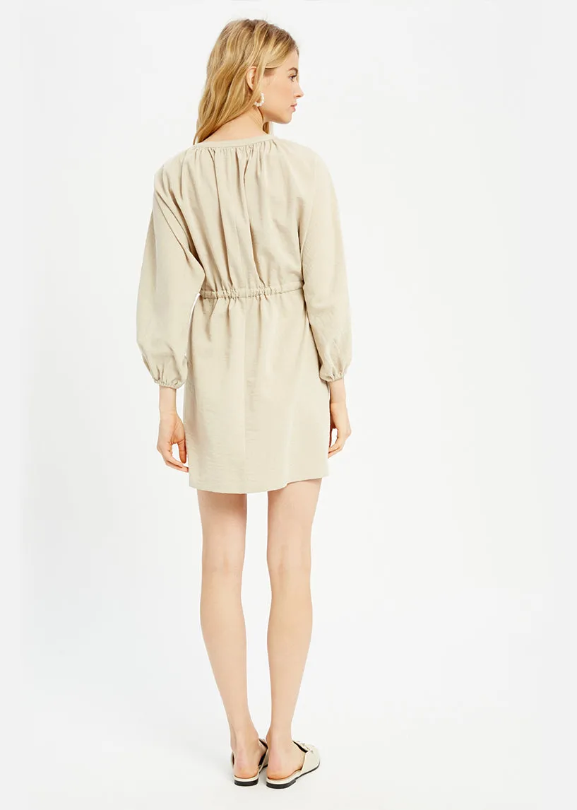 Gwendal Taupe Tunic Mini Dress