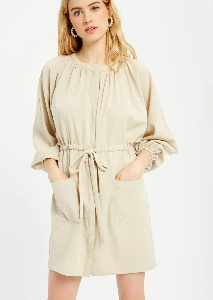 Gwendal Taupe Tunic Mini Dress