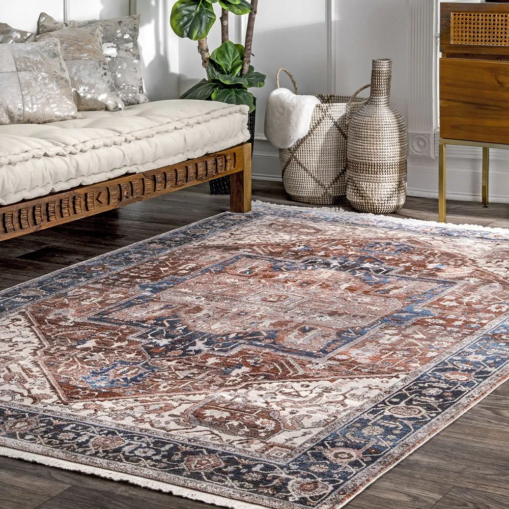 Hazelnut Vintage look Heriz Rug
