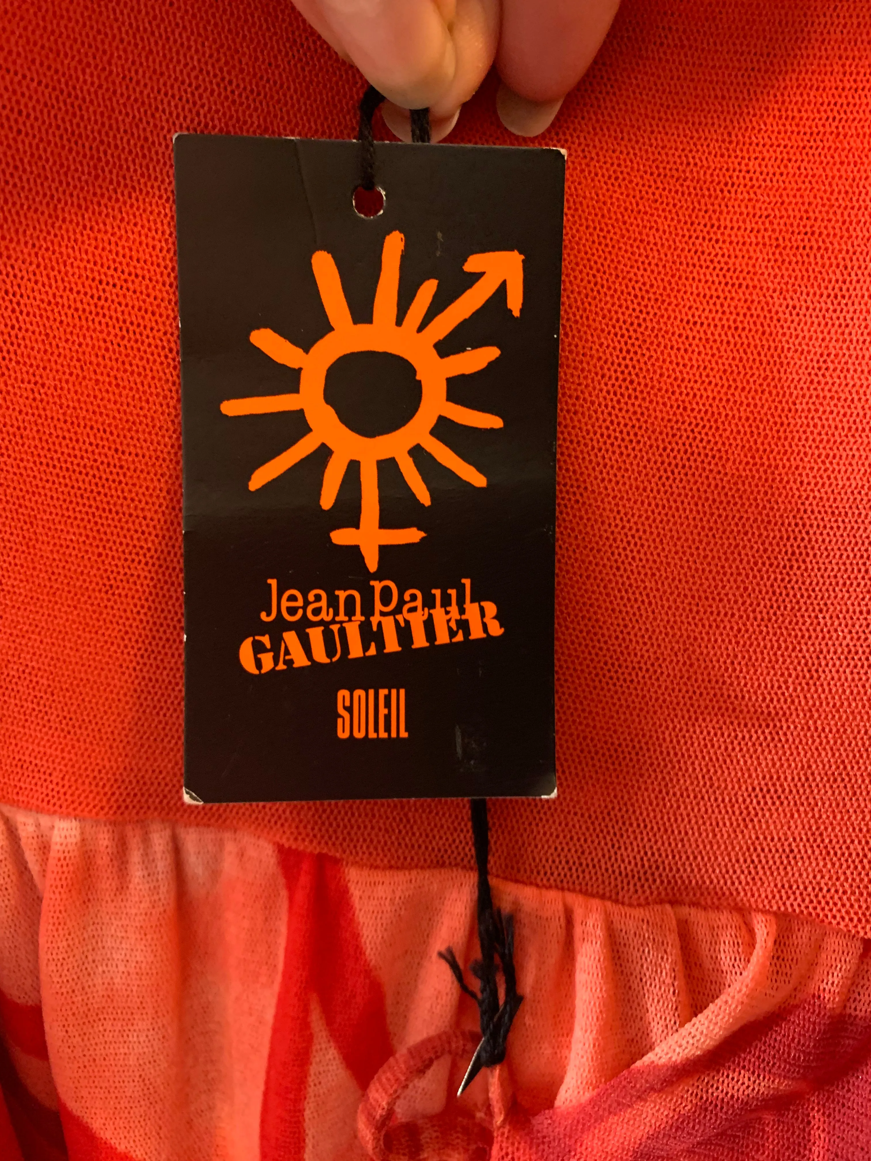 Jean Paul Gaultier Orange Sherbet Mesh Ensemble