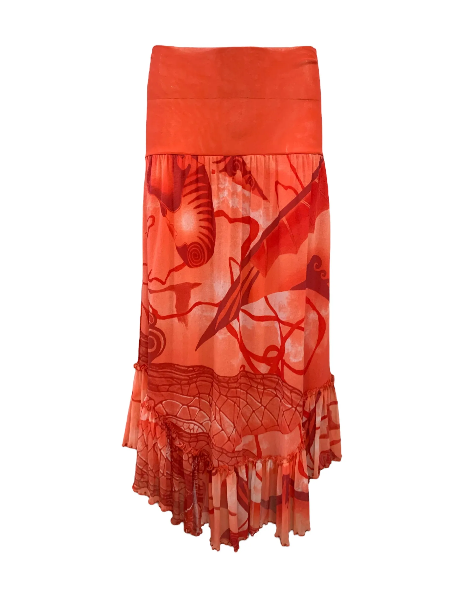 Jean Paul Gaultier Orange Sherbet Mesh Ensemble