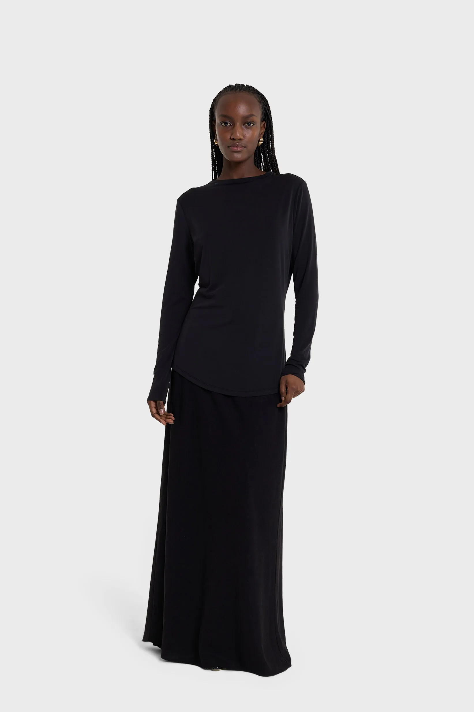 Linen Skirt | Black