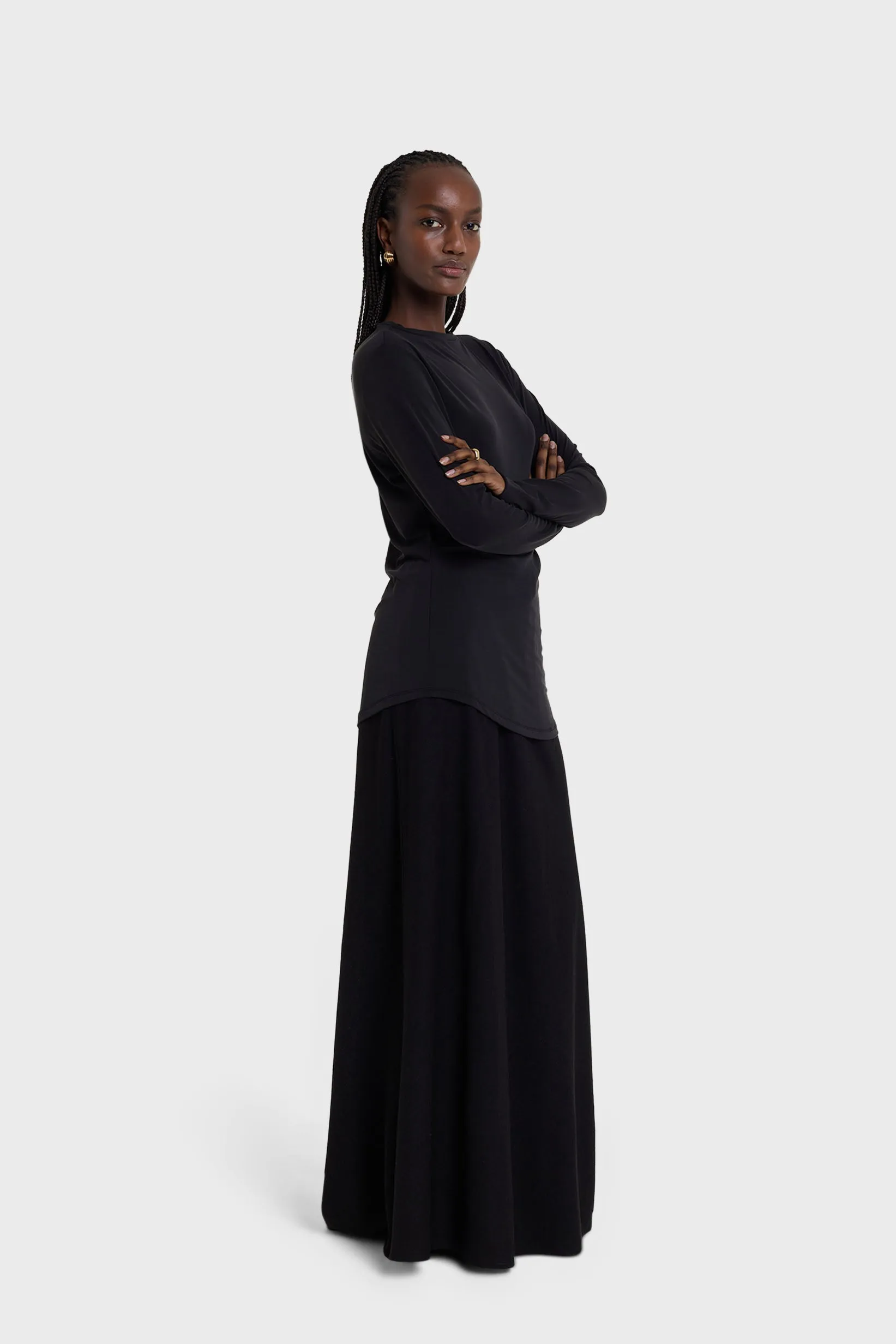 Linen Skirt | Black