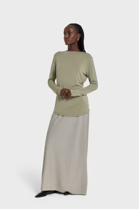 Linen Skirt | Light Sage