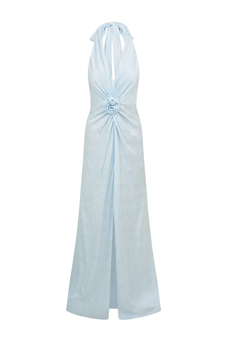Lowry Halter Maxi Dress - ICE BLUE