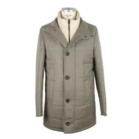 Made in Italy Gray Wool Men Jacket