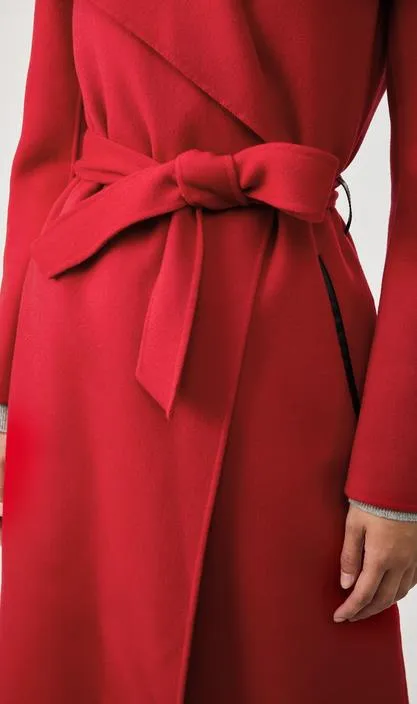 Mai Belted Wool Coat (Red)