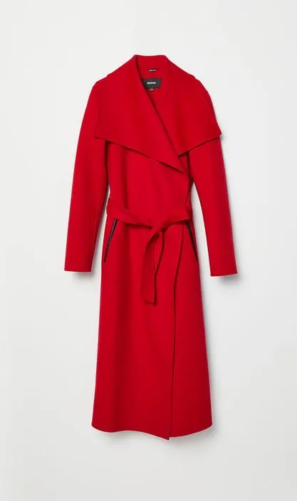 Mai Belted Wool Coat (Red)
