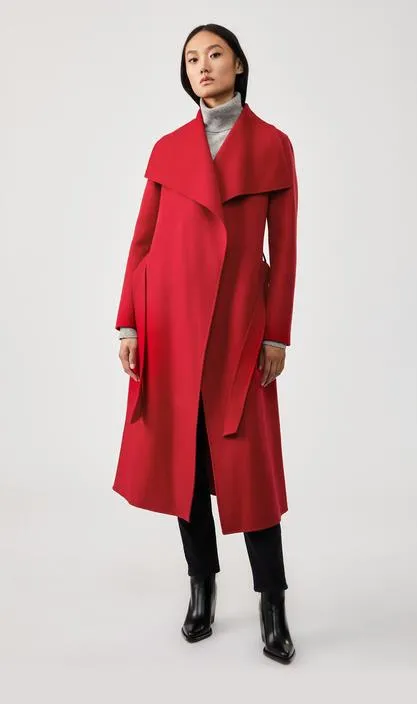 Mai Belted Wool Coat (Red)