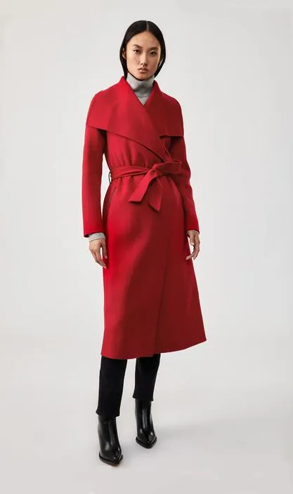 Mai Belted Wool Coat (Red)
