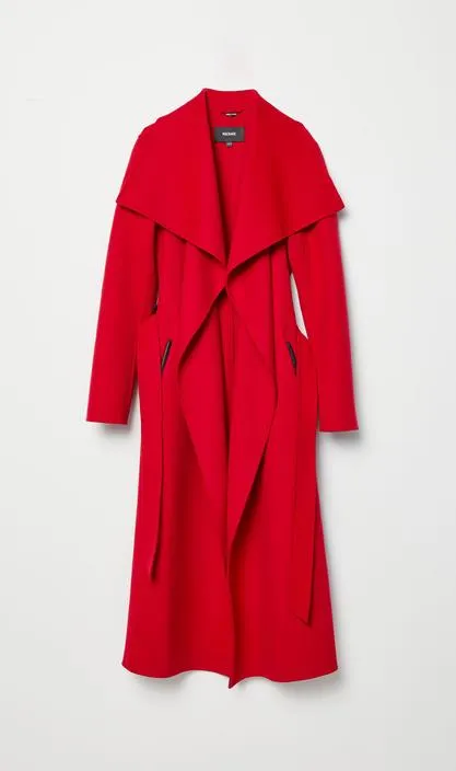 Mai Belted Wool Coat (Red)