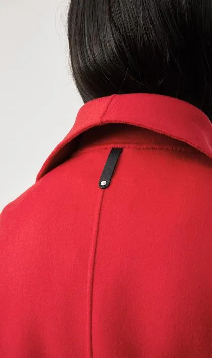 Mai Belted Wool Coat (Red)