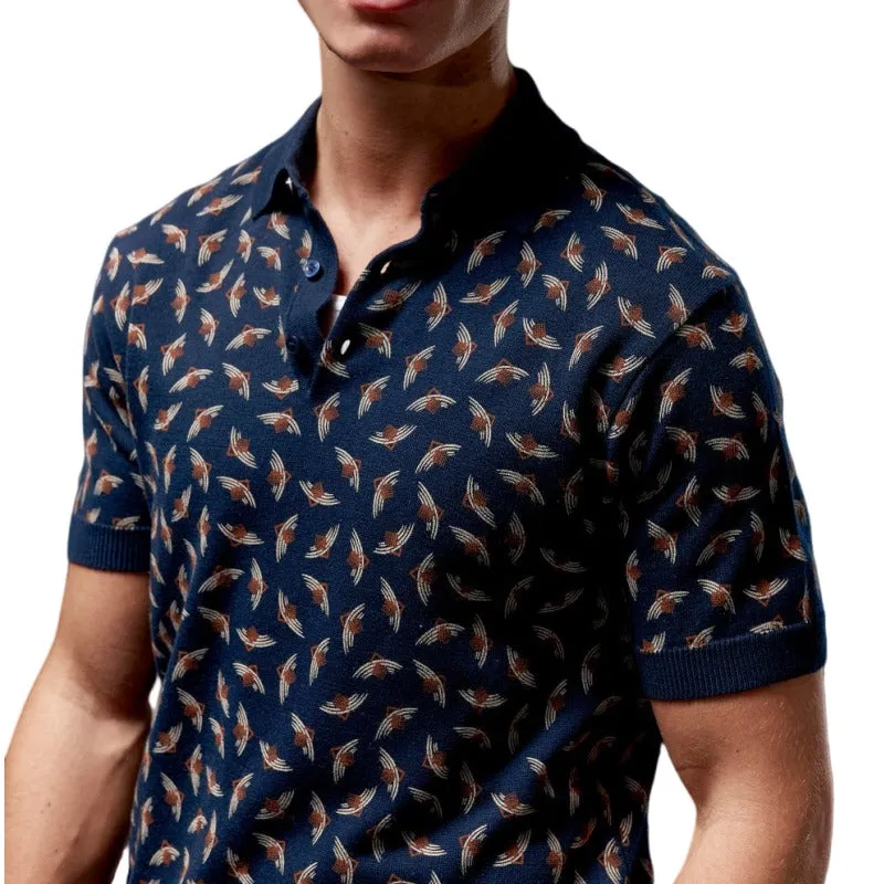 Men's Custom Jacquard Knit Polo in 100% Cotton | Short Sleeve
