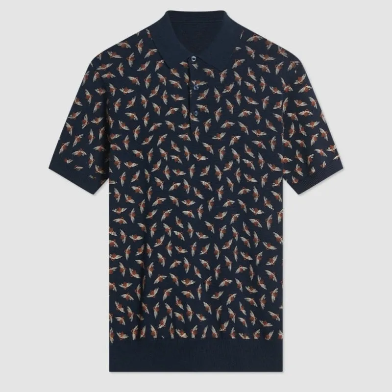 Men's Custom Jacquard Knit Polo in 100% Cotton | Short Sleeve