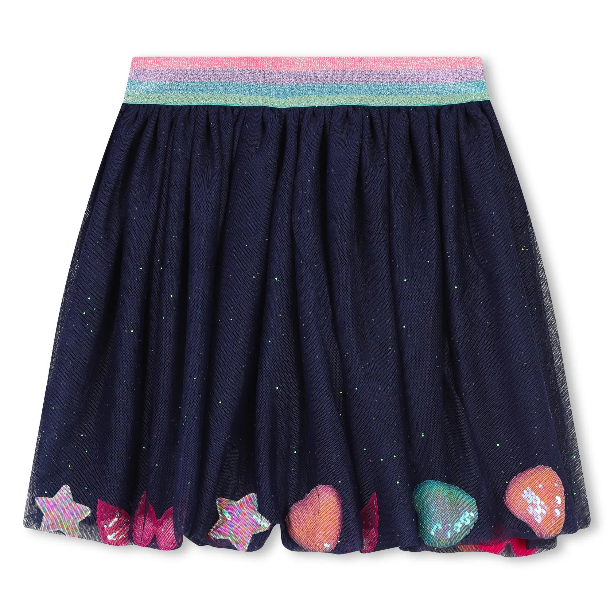 Mesh Glitter Mini Skirt