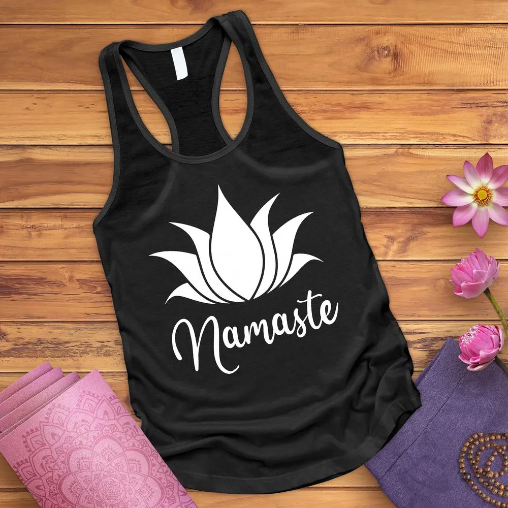 Namaste Lotus Cursive Tank Top